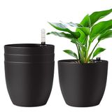 T4U Mucihom Zelfwaterende Bloempot Wit Rond Om Op Te Hangen Set Van 4
