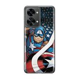 ERT GROUP mobiel telefoonhoesje voor Oneplus NORD 2T 5G origineel en officieel erkend Marvel patroon Captain America 004 aangepast aan de vorm van de mobiele telefoon, hoesje is gemaakt van TPU