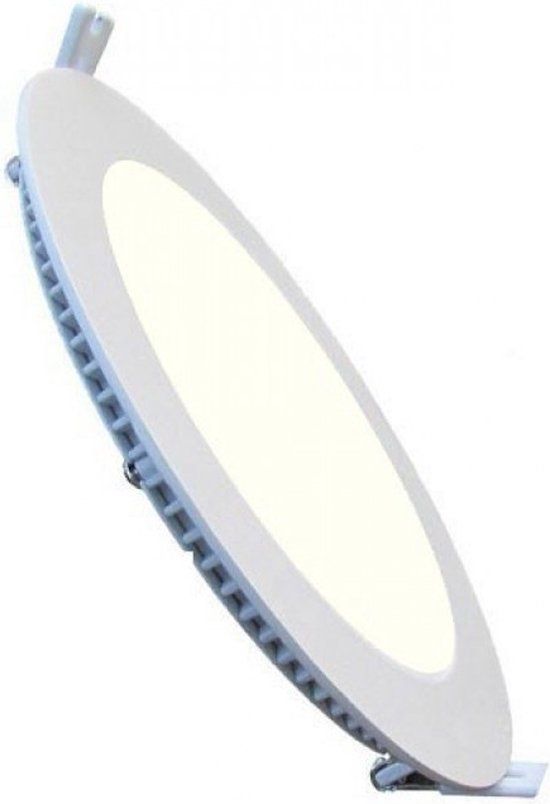 LED Downlight Slim - 15W - Round - 195mm - 4200K - White Aluminum