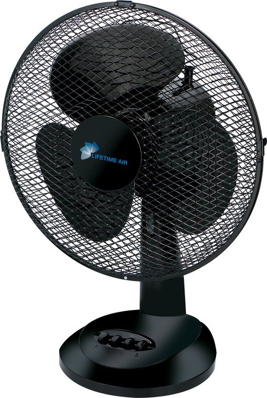 Lifetime Air Ventilator - 38 Watt - Kantelbaar - 3 Snelheden - Zwenkfunctie - Zwart