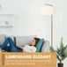 HOMCOM lampadaire - Métal - 47x37x153cm - Or