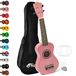 TIGER UKE7-PK Sopraan Ukulele Roze met Gigbag