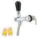 Robinet de bière réglable avec finition chromée