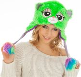 CHAKS Muts Fluffy Kat Fluor Groen