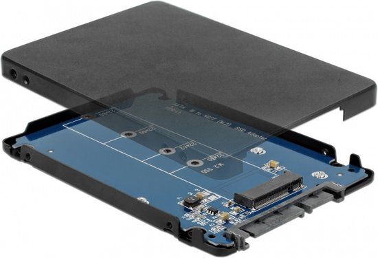 DeLOCK 2,5'' behuizing voor M.2 SSD (max. 80mm) - SATA600 - Zwart
