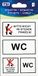 TSI Notitie-etiketten "WC/Bitte nicht im Stahen pinkeln", druk op folie, inhoud: 1 vel, art. nr. 55314