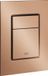 GROHE Skate Cosmopolitan S Bedieningspaneel Toilet - Verticaal - Dual Flush - Geborsteld Warm sunset (mat brons) - Slank formaat