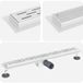Icecat Douchegoot met lineair design, zilverkleurig, 70 cm
