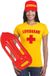 Merkloos Lifeguard / strandwacht verkleed set dames - 3-delig - maat 2XL