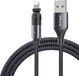 DrPhone D20 - Câble rotatif à 180º - Câble de charge en nylon - Pour Lightning - Transmission de données + charge - 1,2 mètre - Noir