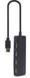 Gembird 4 poorts USB 2.0 hub4-poorts USB Type-C hub, zwart