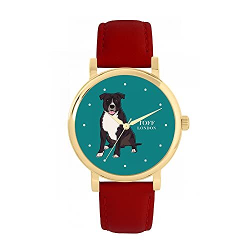 Toff London Staffordshire Terrier Hoofd Hondenhorloge