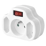 EMOS 1905130000 netstekkeradapter voor stopcontact (106 g) wit