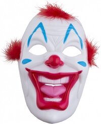 Funny Fashion Halloween Horror Clown Mask - Plastic - Multi