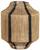 Mica Decorations Liliano Lantaarn - H36 x Ø30 cm - Jute - Zwart