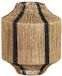 Mica Decorations Liliano Lantaarn - H36 x Ø30 cm - Jute - Zwart