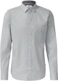 s.Oliver Hemd Lange Mouw Wit Katoen Elastaan Regular Fit XL