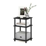 Furinno Just 3-Tier Turn-N-Tube bijzettafel, bijzettafel, nachtkastje, Americano/zwart
