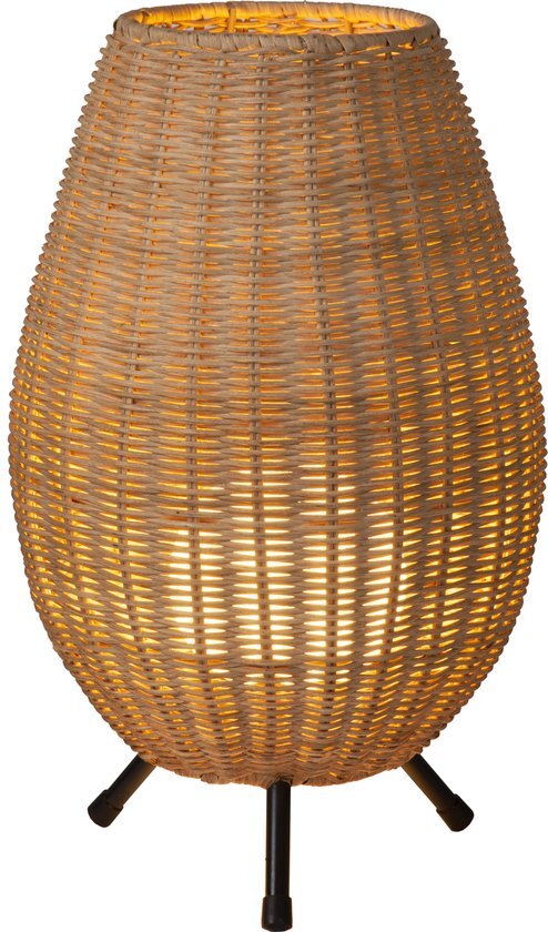 Lucide COLIN - Tafellamp - Ø 22 cm - 1xG9 - Licht hout