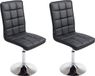CLP Peking Set van 2 Eetkamerstoelen - Kunstleer zwart