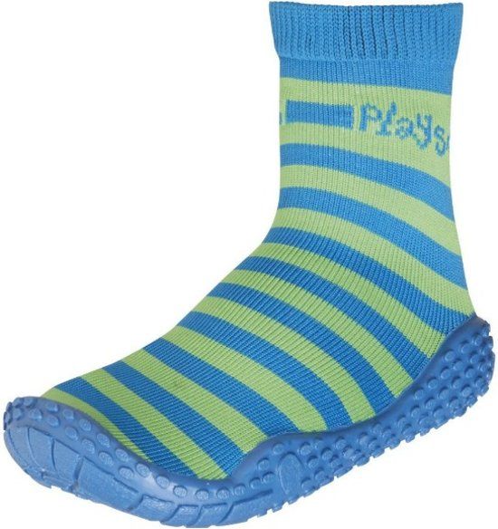 Playshoes zwemsokken blauw groene streep