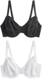 Next - Dames - Set van 2 DD+ minimizer beha's zonder vulling met volledige cups - Zwart
