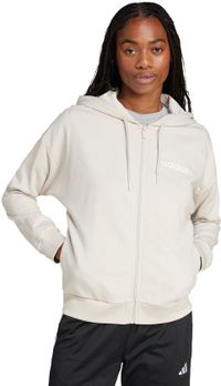 Adidas Sportswear Essentials Linear French Terry Ritshoodie - Damen - Beige