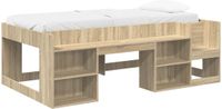 vidaXL Kinderbedframe met opbergruimte Sonoma Eiken 75 x 190 cm