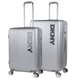 DKNY - Harde kofferset, vliegtuigkoffer met 4 wielen - Bagagesets, trolley in de uitverkoop voor op reis. Kofferset: Stijlvolle reisset, Zilver, informeel