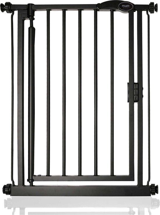 Safetots Self Closing Klemhek, Traphekje, 61cm - 66,5cm, Mat Zwart