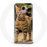 Maniacase Hoesje voor Samsung Galaxy A8 2018 Bengaalse race van katten cartoon