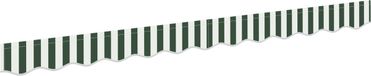 VidaXL Vervangende volant voor 2,5 m groen & wit gestreept polyester