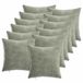 vidaXL - Kussensloop - 12 stuks - HEERLEN - Groen - 40 x 40 cm - Chenille Stof