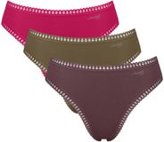 Sloggi Slip GO Crush High leg C3P Set van 3 - Roze/Groen - Maat M