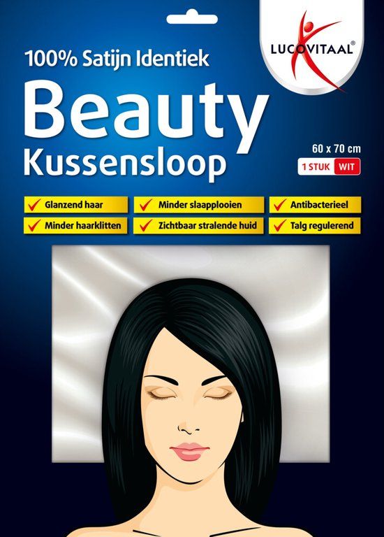 Lucovitaal Beautykussensloop - Wit - Satijn