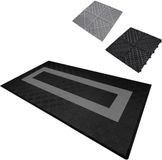 MonsterShop Monster Group BV Geventileerde kliktegels - zwart-grijs - 3,2m x 6m - antislip