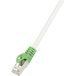 LogiLink RJ45 (cross) Netwerkkabel Aansluitkabel CAT 6 S/FTP 10.00 m Grijs Vlambestendig, Afscherming gevlochten, Afscherming totaal, Halogeenvrij, Pair