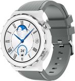 Strap-it Bracelet de montre connectée en silicone - Convient pour Huawei Watch GT 3 Pro 43mm - Gris