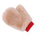OKADAY Natuurlijke lamswol washandschoen, herbruikbaar, extra grote maat, krasvrije washandschoen (roze met vingers)