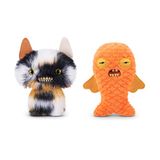 Fuggler Butt Ugly Pets 9" Series 1 (2PK) van ZURU, grappig lelijk monster pluche speelgoed (gevleugelde vleermuis - Calico Cat) (gouden vis)
