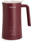 CREATE Milk Frother Studio Elektrische melkopschuimer, bordeauxrood, touchscreen, 4 automatische programma's, veiligheidssituatie, 580 ml, 400 W