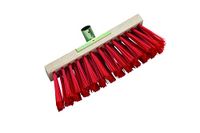 Savy Bezem, vinyl, rood, frame van ketunet-hout, 31 cm breed