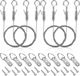 Merkloos Crochet de tableau-crochets de tableau-4 pièces 2M fil de suspension de tableau - Set de suspension de miroir Inox Charge 45 lbs - Avec 8 anneaux en D 16 vis - Pour galerie d'art tableau miroir panneau d'affichage cadre toile