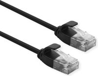Roline UTP DataCenter Patchkabel SLIM, Kat6A/Kl.EA, LSOH, zwart, 3m