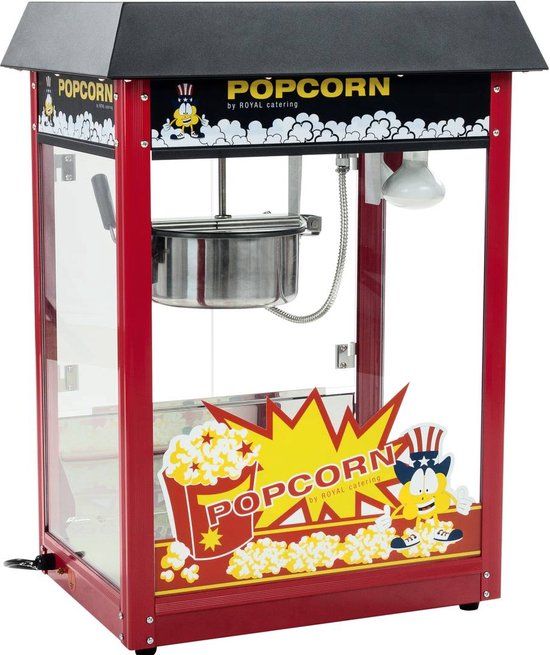 Royal Catering Popcorn Machine - Black - 16 L/hour - 1500W