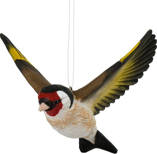 Wildlife Garden Decobird Chardonneret Élégant Volant - Brun - Hout
