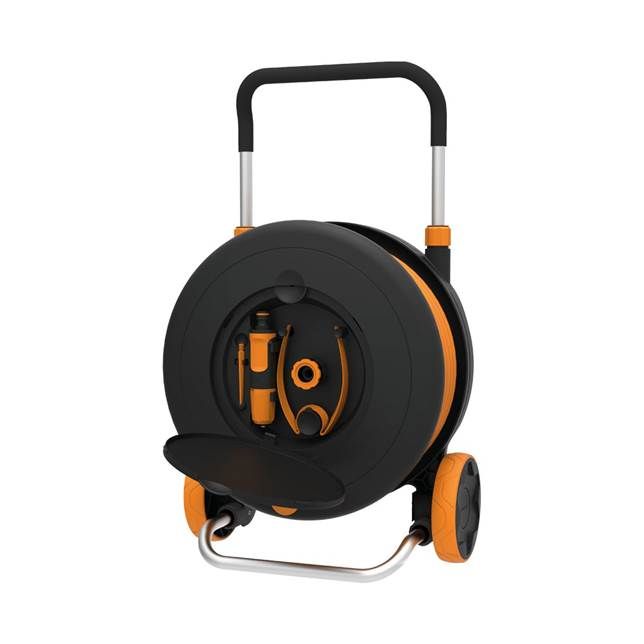 Fiskars Waterwheel M - 20m - Tuinslang - Zwart/Oranje