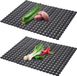 Allecto Plus - 2 pièces tapis d'évier 40 x 30 cm PVC tapis d'évier de cuisine