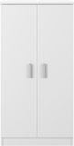 CaliCosy - 2-deurs schoenenkast met 3 legplanken - Wit - MDF - H108 cm