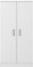 CaliCosy - 2-deurs schoenenkast met 3 legplanken - Wit - MDF - H108 cm